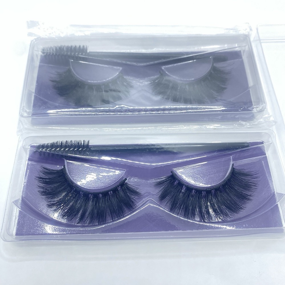 Set of 2 LuvMe For You Sassy False Eyelashes w/ Lash Brush Black New